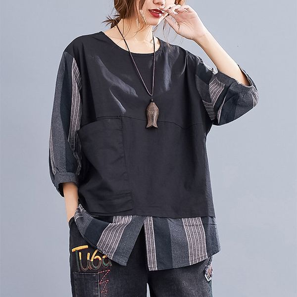 t shirts spring arts style women loose o-neck shirts big pocket casual 3/4 sleeve blouse patchwork cotton linen blouses s37 jlub, White
t shirts spring arts style women loose o-neck shirts big pocket casual 3/4 sleeve blouse patchwork cotton linen blouses s37 jlub, White