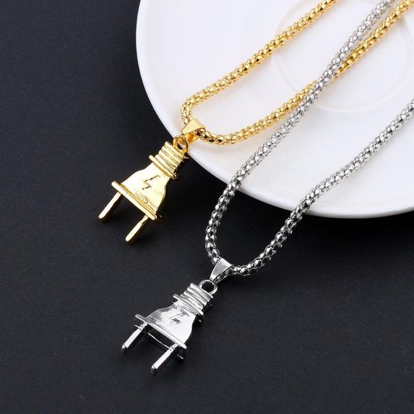 pendant necklaces 1pcs women men electric plug socket charm necklace gold silver color hip hop stainless steel fashion jewelry
pendant necklaces 1pcs women men electric plug socket charm necklace gold silver color hip hop stainless steel fashion jewelry