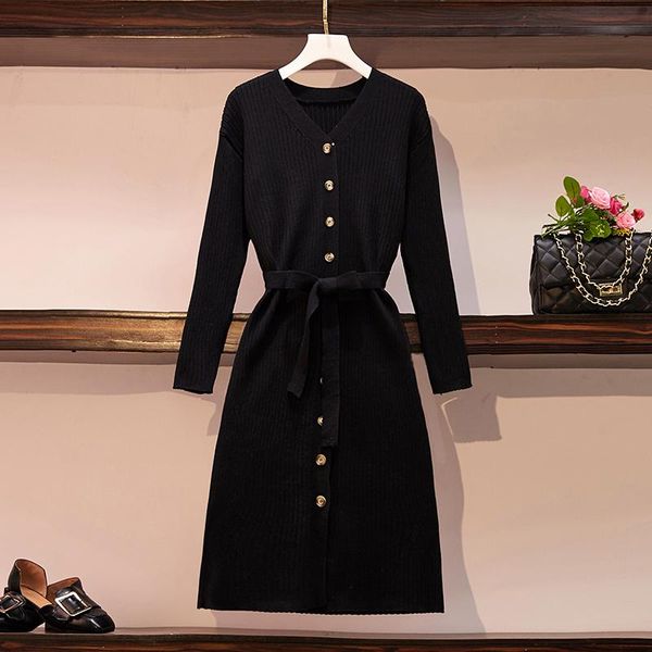 casual dresses willstage 4xl plus size knitted dress women little black with belt lace up oversize button long sweater winter, Black;gray
casual dresses willstage 4xl plus size knitted dress women little black with belt lace up oversize button long sweater winter, Black;gray