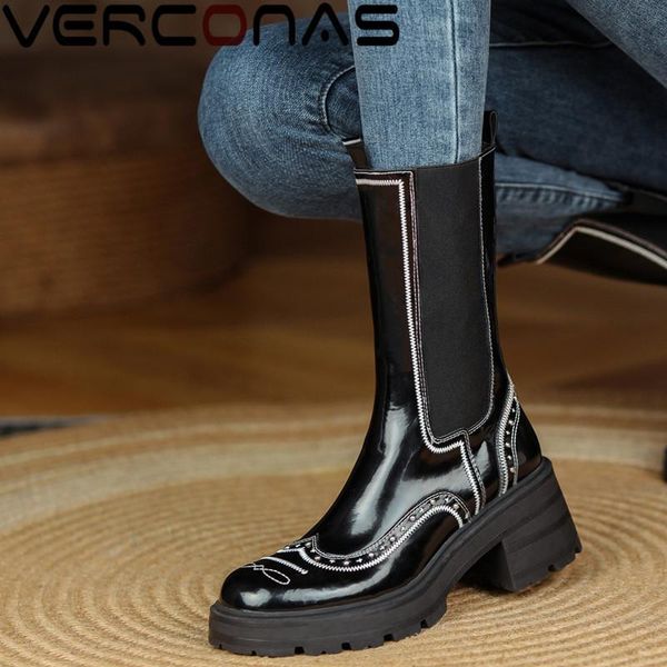 boots vercona fashion punk woman ankle autumn winter warm cow leather night club basic party office prom arrival shoes, Black
boots vercona fashion punk woman ankle autumn winter warm cow leather night club basic party office prom arrival shoes, Black