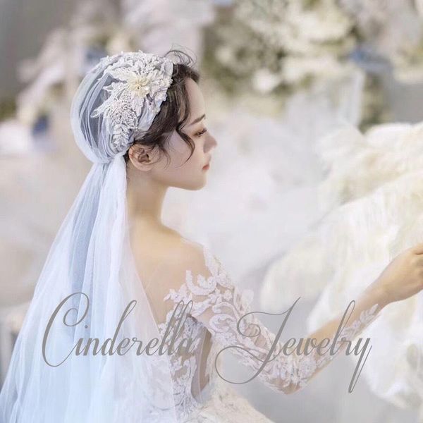 bridal veils bride's wedding retro champagne color lace cap-style veil headdress super fairy beautiful soft yarn bride hair accessories, Black
bridal veils bride's wedding retro champagne color lace cap-style veil headdress super fairy beautiful soft yarn bride hair accessories, Black
