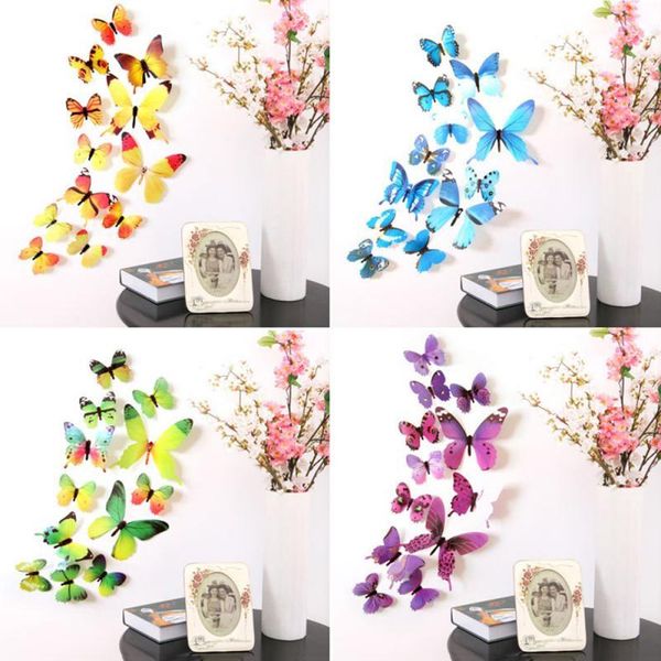 wall stickers 12pcs/set diy lifelike 3d multicolor butterfly magnet fridge glue kids baby rooms art decoration home
wall stickers 12pcs/set diy lifelike 3d multicolor butterfly magnet fridge glue kids baby rooms art decoration home