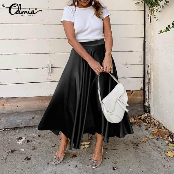skirts celmia women fashion stain 2021 summer elegant high waist party maxi long skirt casual loose streetwear a-line, Black
skirts celmia women fashion stain 2021 summer elegant high waist party maxi long skirt casual loose streetwear a-line, Black