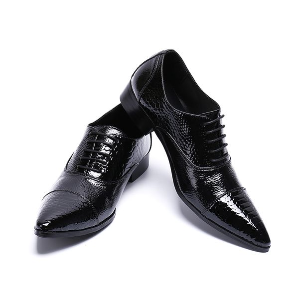 italian genuine leather men formal shoes classic snake skin shoes for men lace up business dress oxford shoes calzado hombre, Black
italian genuine leather men formal shoes classic snake skin shoes for men lace up business dress oxford shoes calzado hombre, Black