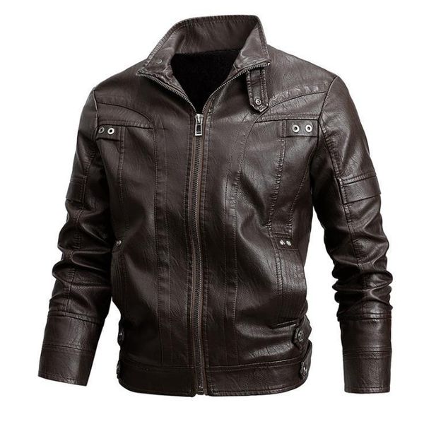 fashion leather large men's pu motorcycle stand collar coat in autumn and winter of 2021 simple basic zipper, Black
fashion leather large men's pu motorcycle stand collar coat in autumn and winter of 2021 simple basic zipper, Black