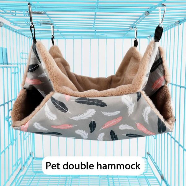 double-layer pet hammock kitten cage bed cover cushion sleeping bag can be used as cushion-coffee color feather 34*34cm cat beds & furniture 
double-layer pet hammock kitten cage bed cover cushion sleeping bag can be used as cushion-coffee color feather 34*34cm cat beds & furniture