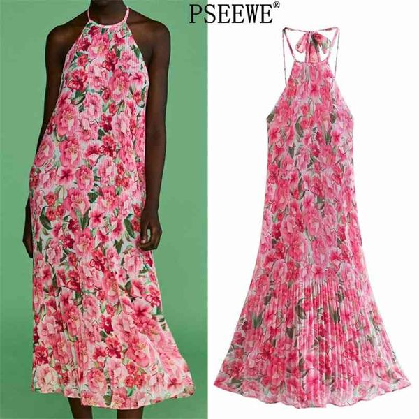 summer dresses pink floral halter pleated long women straps chiffon backless woman beach 210519, Black;gray
summer dresses pink floral halter pleated long women straps chiffon backless woman beach 210519, Black;gray