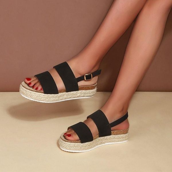 sandals 2021 women summer fashion women's round head comfortable open toe leisure platform shoes large size, Black
sandals 2021 women summer fashion women's round head comfortable open toe leisure platform shoes large size, Black