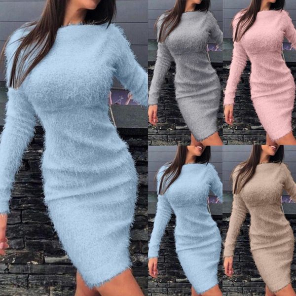 women dresses womens dress long sleeve slim bodycon tunic round neck casual pencil full 3xl autumn winter sweater, Black;gray
women dresses womens dress long sleeve slim bodycon tunic round neck casual pencil full 3xl autumn winter sweater, Black;gray