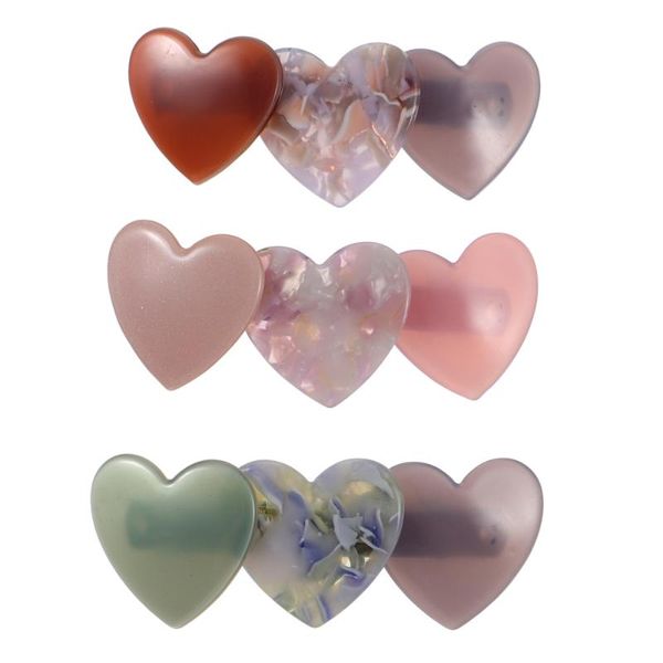 women's t-shirt 3pcs spring hair barrettes elegant automatic clips love heart hairpin, White
women's t-shirt 3pcs spring hair barrettes elegant automatic clips love heart hairpin, White