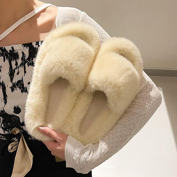 slippers women indoor furry faux fur slides winter shoes woman platform slip on open toe flats female warm flip flops, Black
slippers women indoor furry faux fur slides winter shoes woman platform slip on open toe flats female warm flip flops, Black