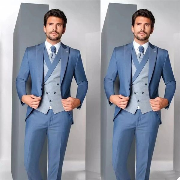 men's suits & blazers latest design costume homme blue slim fit men 3 pcs wedding tuxedos groom prom terno masculino blazer (jacket+pan, White;black
men's suits & blazers latest design costume homme blue slim fit men 3 pcs wedding tuxedos groom prom terno masculino blazer (jacket+pan, White;black
