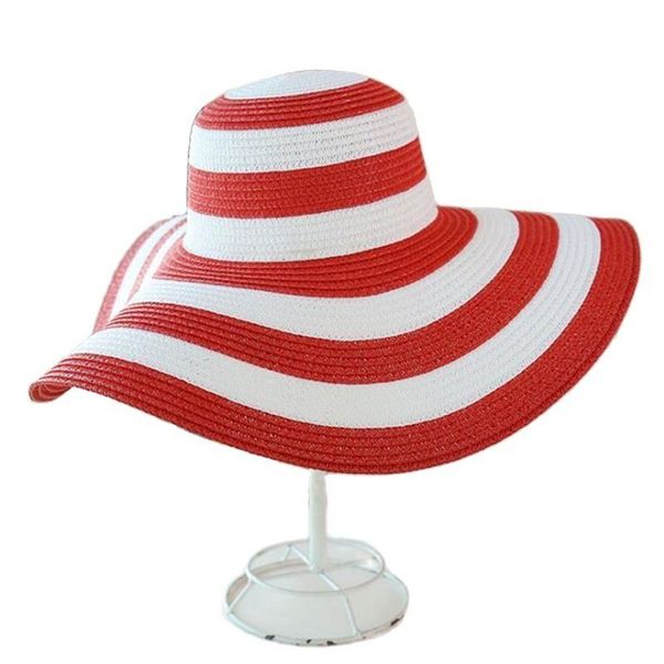 summer ladies holiday beach casual panama straw hats travel big wide brim striped sunshade women's floppy caps, Blue;gray
summer ladies holiday beach casual panama straw hats travel big wide brim striped sunshade women's floppy caps, Blue;gray