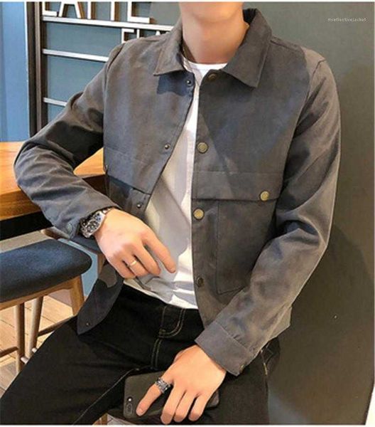 men's jackets single breasted coats man lapel slim autumn fashion korean version lightweight casual pocket outerwear designer male loos, Black;brown
men's jackets single breasted coats man lapel slim autumn fashion korean version lightweight casual pocket outerwear designer male loos, Black;brown