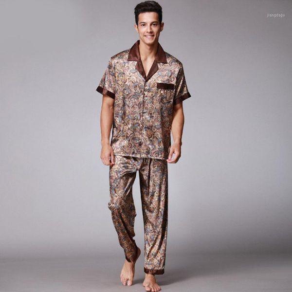luxury pajama suit satin silk pajamas sets sleepwear family night men casual home clothing plus size nightgown summer men's, Black;brown
luxury pajama suit satin silk pajamas sets sleepwear family night men casual home clothing plus size nightgown summer men's, Black;brown