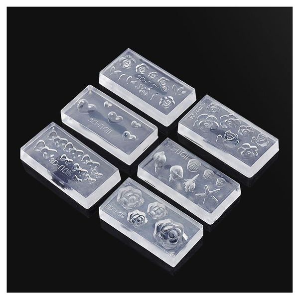nail art decorations 6pcs fashion durable 3d silica gel mold for diy decoration design, Silver;gold
nail art decorations 6pcs fashion durable 3d silica gel mold for diy decoration design, Silver;gold