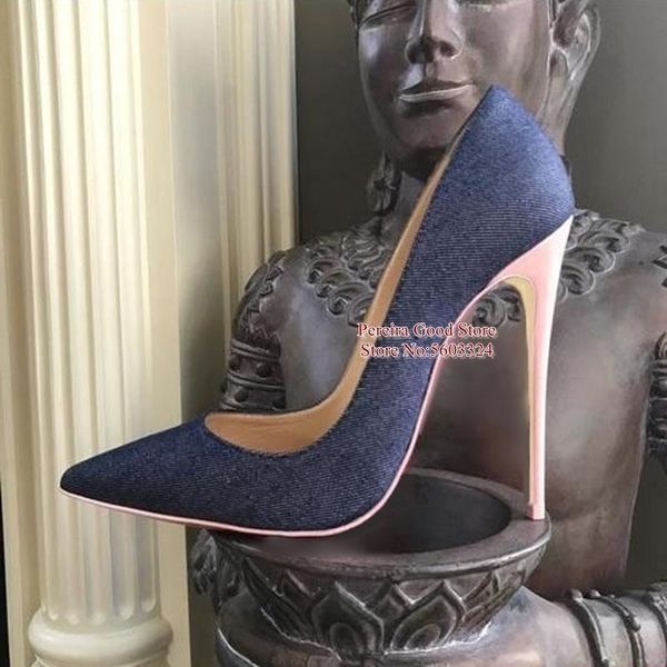 dress shoes blue denim jean stiletto heels pumps 12cm 10cm 8cm pink shallow pointed toe patchwork drop ship, Black
dress shoes blue denim jean stiletto heels pumps 12cm 10cm 8cm pink shallow pointed toe patchwork drop ship, Black