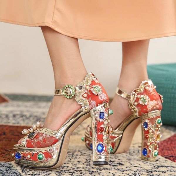 fashion women summer shoes high heel sandals round toe party for girls ladies platform sandalias red/blue 34-43 dress, Black
fashion women summer shoes high heel sandals round toe party for girls ladies platform sandalias red/blue 34-43 dress, Black