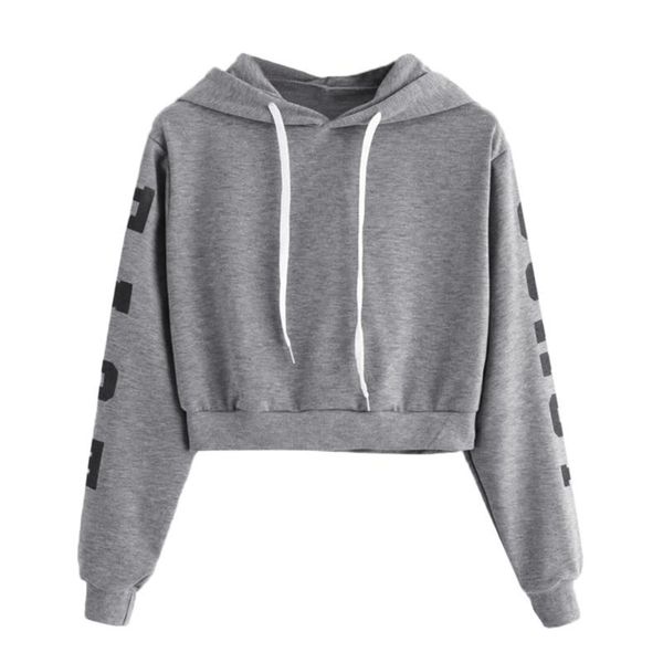 women's hoodies & sweatshirts teenager girls long sleeve hoodie sweatshirt crop letter print blouse shirts red khaki yellow woman cropp, Black
women's hoodies & sweatshirts teenager girls long sleeve hoodie sweatshirt crop letter print blouse shirts red khaki yellow woman cropp, Black