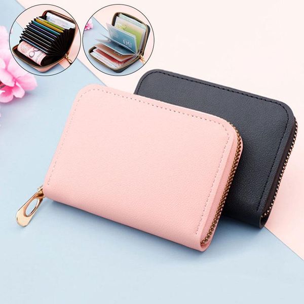 card holders organ style zipper holder portable loose-leaf solid color all-match multi-function coin purses, Brown;gray
card holders organ style zipper holder portable loose-leaf solid color all-match multi-function coin purses, Brown;gray