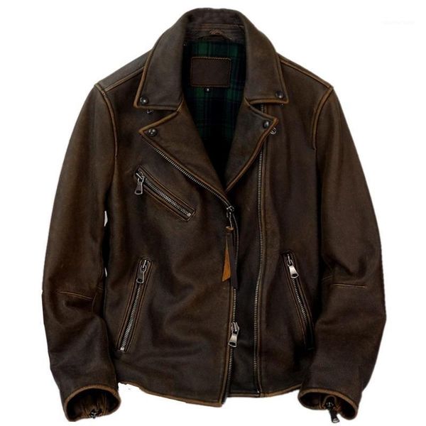 men's leather & faux 2021 retro brown american men short biker's leaher jacket large size 3xl genuine cowhide autumn slim fit moto, Black
men's leather & faux 2021 retro brown american men short biker's leaher jacket large size 3xl genuine cowhide autumn slim fit moto, Black
