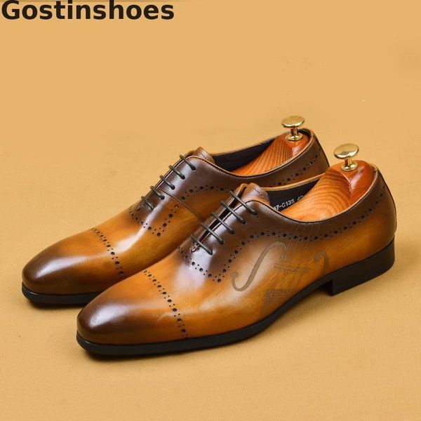 dress shoes men genuine cow leather whole-cut black brown yellow formal lace-up pointed oxfords
dress shoes men genuine cow leather whole-cut black brown yellow formal lace-up pointed oxfords