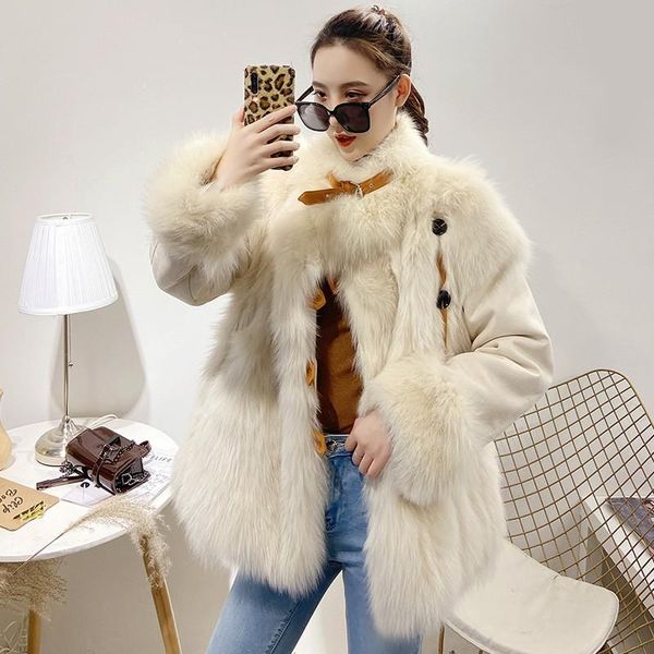 women's fur & faux autumn winter fashion style grass coat fluffy furry artifical female jacket casual clothes, Black 
women's fur & faux autumn winter fashion style grass coat fluffy furry artifical female jacket casual clothes, Black