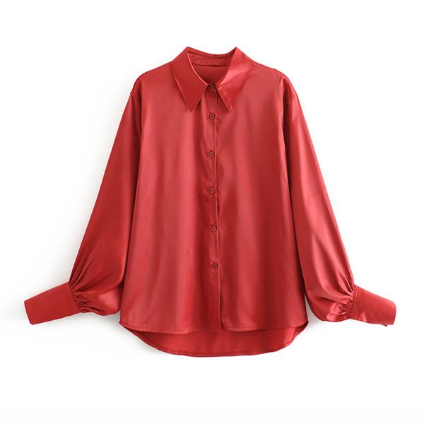 stylish solid red loose blouses women lapel collar long sleeve female shirts blusas chic 210430, White
stylish solid red loose blouses women lapel collar long sleeve female shirts blusas chic 210430, White