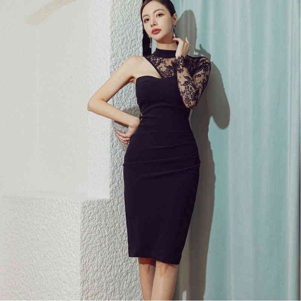 arrival fashion spring midi party night girl's club dress temperament perspective black pencil lace, Black;gray
arrival fashion spring midi party night girl's club dress temperament perspective black pencil lace, Black;gray