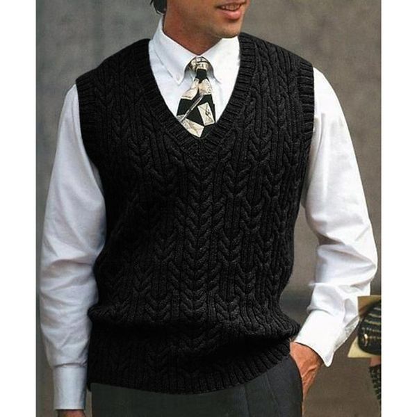 men's sweaters spring and autumn street sweater vest casual slim sleeveless mens clothing for men, White;black
men's sweaters spring and autumn street sweater vest casual slim sleeveless mens clothing for men, White;black