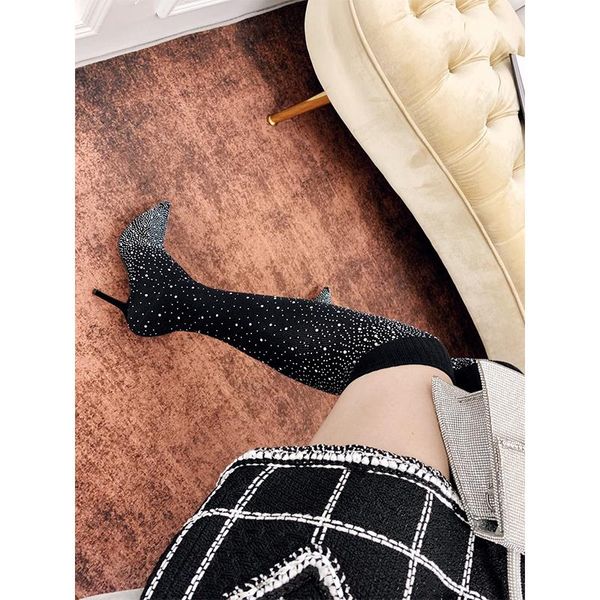 boots autumn winter women's over knee stretch knitted sock shoes pointed toe high stilettos heels o1, Black
boots autumn winter women's over knee stretch knitted sock shoes pointed toe high stilettos heels o1, Black