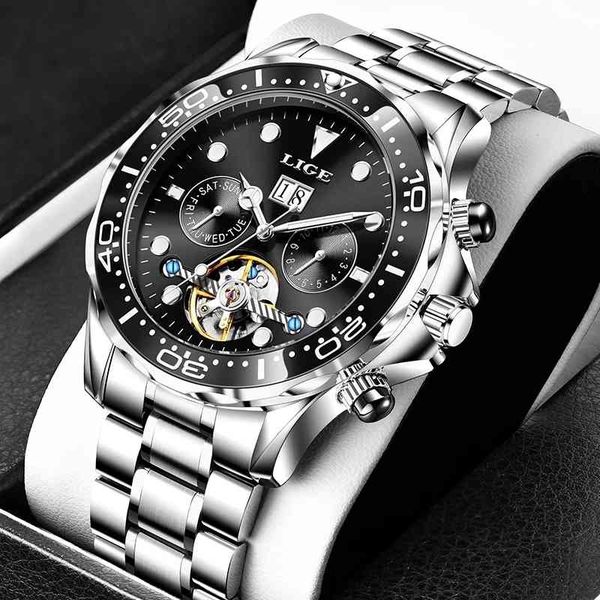2021 luik fire sports men watches rvs automatic waterproof business mechanical man reloj hombre, Slivery;brown
2021 luik fire sports men watches rvs automatic waterproof business mechanical man reloj hombre, Slivery;brown