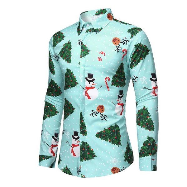 men's casual shirts autumn man christmas snowman xmas tree printed green white slim fit long sleeve dress shirt fashion chemise, White;black
men's casual shirts autumn man christmas snowman xmas tree printed green white slim fit long sleeve dress shirt fashion chemise, White;black