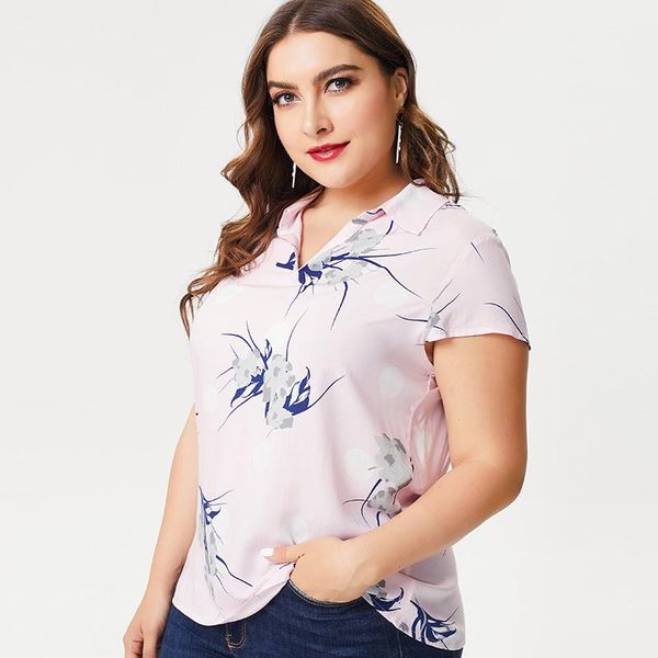 plus size t-shirt 2021 summer mother clothes women's short sleeve lapel printed buttoned fashion ladies retro elegant xl blouse, Black
plus size t-shirt 2021 summer mother clothes women's short sleeve lapel printed buttoned fashion ladies retro elegant xl blouse, Black