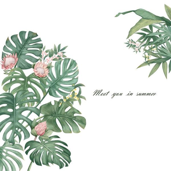 wall stickers tropical green plants monstera leaf decals, diy art decor home decoration for living room tv background
wall stickers tropical green plants monstera leaf decals, diy art decor home decoration for living room tv background