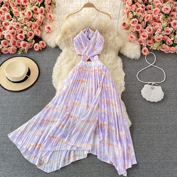 summer purple/pink/yellow hollow out irregular pleated midi dress women beach vacation party tie dye draped robe 2021 new, Black;gray
summer purple/pink/yellow hollow out irregular pleated midi dress women beach vacation party tie dye draped robe 2021 new, Black;gray