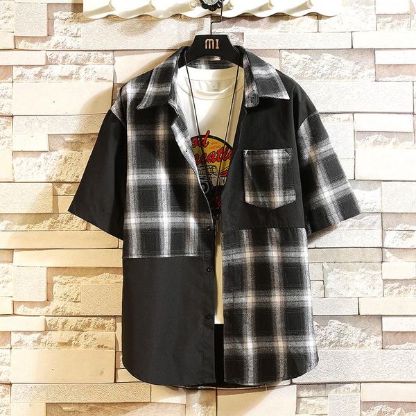 men's casual shirts plaid classic brand 2021 red black summer beach shirt fashion short sleeve loose pocket plus oversize -4xl 5xl, White;black
men's casual shirts plaid classic brand 2021 red black summer beach shirt fashion short sleeve loose pocket plus oversize -4xl 5xl, White;black