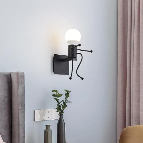wall lamp e27 button home decoration led lights 220v personality creative iron corridor robot living room
wall lamp e27 button home decoration led lights 220v personality creative iron corridor robot living room