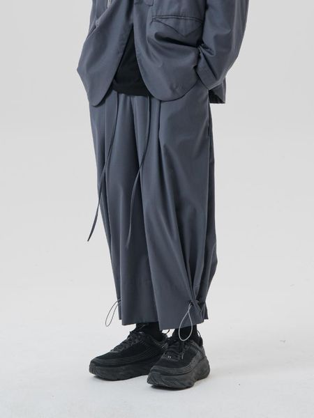 men's pants men trousers ankle length loose casual streetwear japanese style aesthetic, Black
men's pants men trousers ankle length loose casual streetwear japanese style aesthetic, Black