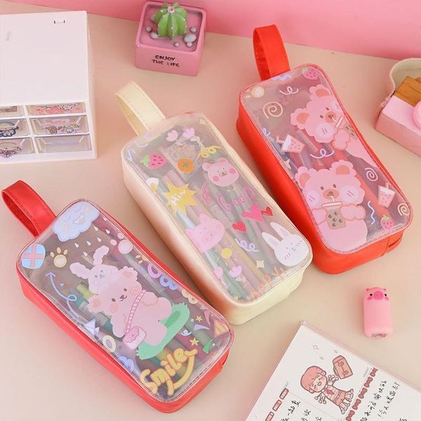 kawaii ins style animals large capacity transparent pencil bags pouch korean stationery strage organizer school supplies
kawaii ins style animals large capacity transparent pencil bags pouch korean stationery strage organizer school supplies