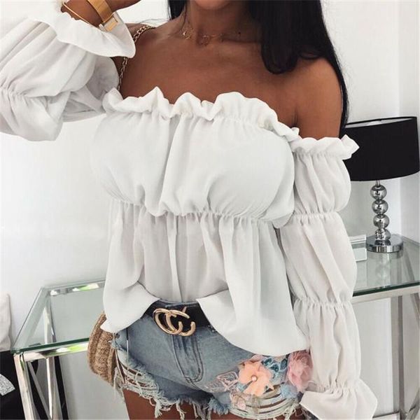 women's t-shirt long-sleeved pullover korean waist all-match solid color collar, White
women's t-shirt long-sleeved pullover korean waist all-match solid color collar, White