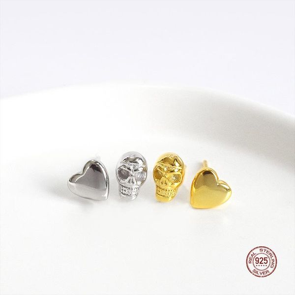stud lko s925 sterling silver mini exquisite skull bone heart-shaped earring wild personality boy girl ear jewely, Golden;silver
stud lko s925 sterling silver mini exquisite skull bone heart-shaped earring wild personality boy girl ear jewely, Golden;silver