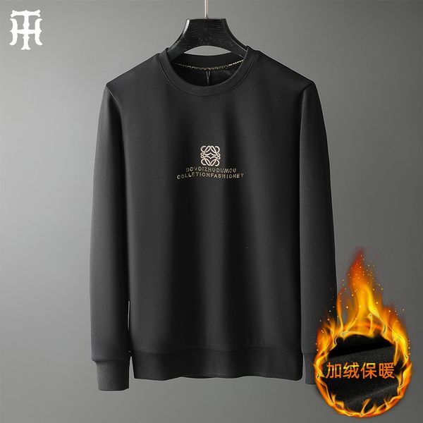 fashion fleece hoodies sweater men's plush european autumn and winter embroidered round neck slim thickened base shirt br, Black
fashion fleece hoodies sweater men's plush european autumn and winter embroidered round neck slim thickened base shirt br, Black