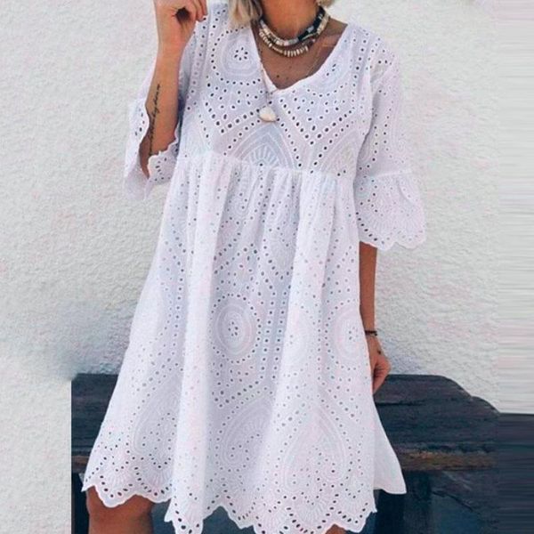 party dresses ladies lace irregular a-line dress 2021 elegant v-neck hollow mini summer casual ruffle sleeve vestidos, White;black
party dresses ladies lace irregular a-line dress 2021 elegant v-neck hollow mini summer casual ruffle sleeve vestidos, White;black