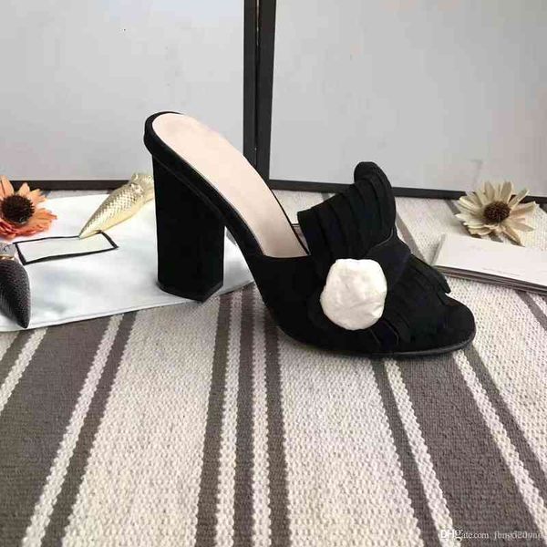 slippers classic designer women half slippers cowhide 100% leather suede thick heels metal slides woman shoe beach lazy sandals high heeled, Black
slippers classic designer women half slippers cowhide 100% leather suede thick heels metal slides woman shoe beach lazy sandals high heeled, Black