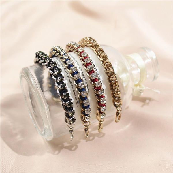 Charm Bracelets Many Colors Fashion Hand Made Knit Shining Crystal Chain Jewelry Gift For Women Girls Party
Charm Bracelets Many Colors Fashion Hand Made Knit Shining Crystal Chain Jewelry Gift For Women Girls Party