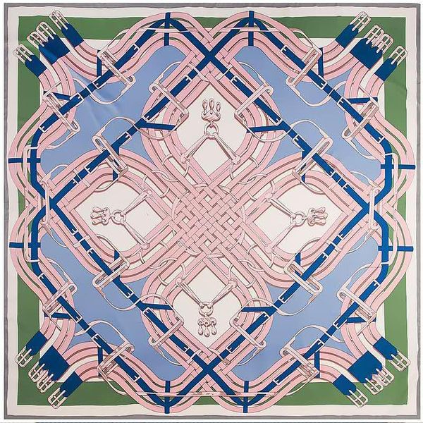 scarves 100% silk scarf women retro necklace plaid printed large female foulards130*130cm wrap shawls, Blue;gray 
scarves 100% silk scarf women retro necklace plaid printed large female foulards130*130cm wrap shawls, Blue;gray