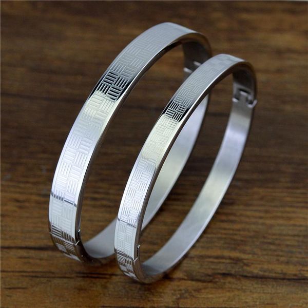 bangle summer style 8mm geometric couple bangles for men simple silver color stainless steel wedding bracelets bijoux women jewelry, Black
bangle summer style 8mm geometric couple bangles for men simple silver color stainless steel wedding bracelets bijoux women jewelry, Black