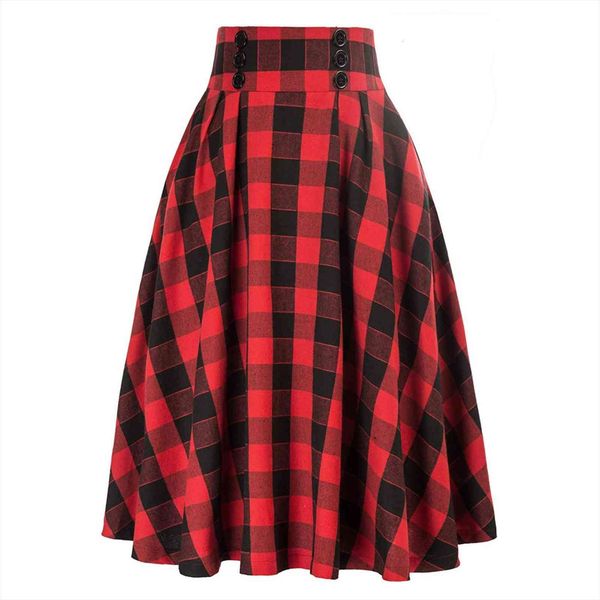 pleated high waist casual plaid women skirts with pockets vintage midi female saia, Black
pleated high waist casual plaid women skirts with pockets vintage midi female saia, Black