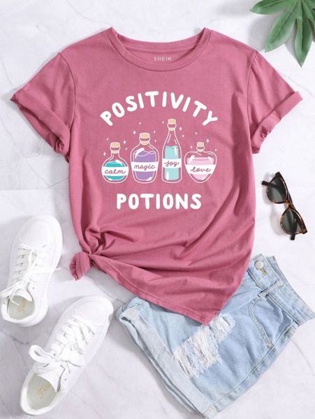 glass bottle and letter graphic tee l6kz#, White
glass bottle and letter graphic tee l6kz#, White